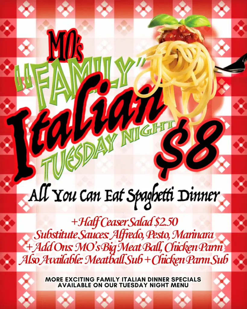 $8 All You Can Eat Spaghetti
