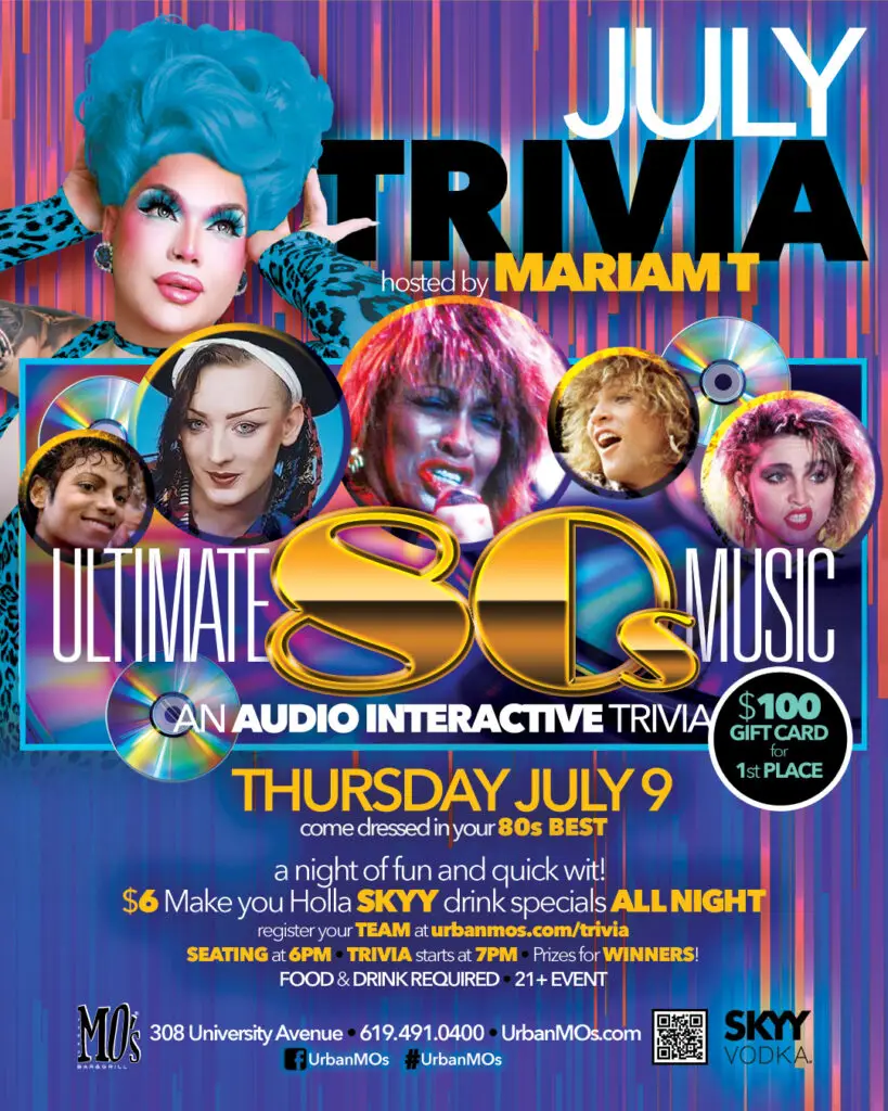 Ultimate 80's music Trivia with Mariam T!