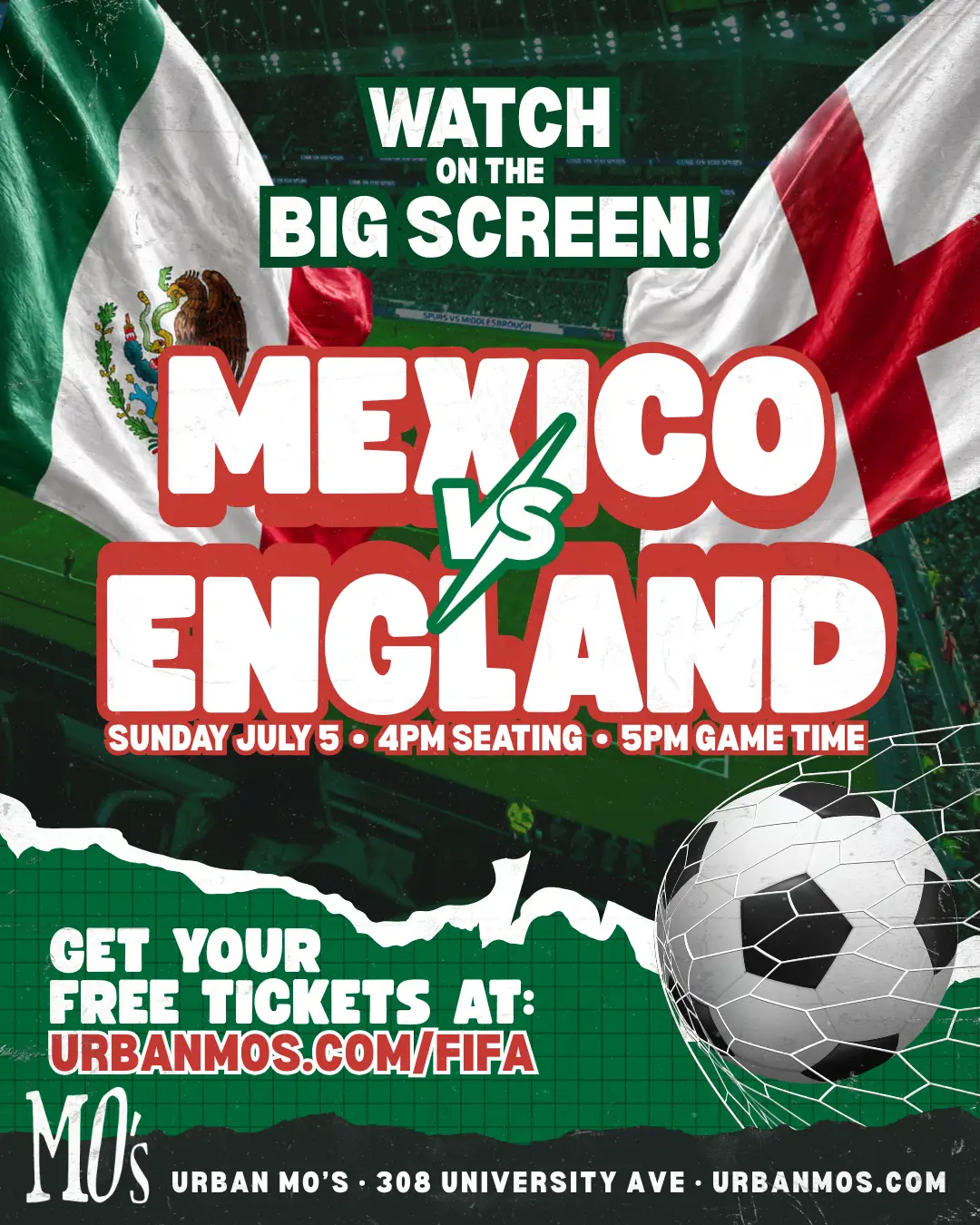 Mexico vs England: Watch Party